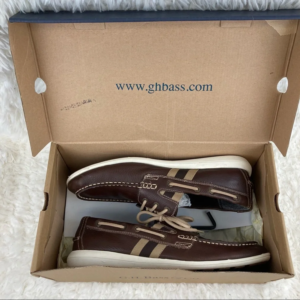 G.H. Bass & Co. Men’s Greenporte Brown Leather Loafers 11